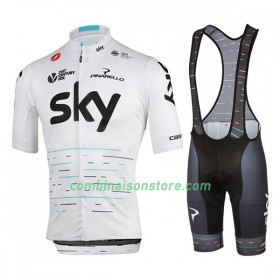 Combinaison Cycliste + Cuissard à Bretelles 2017 Team Sky Femme N003